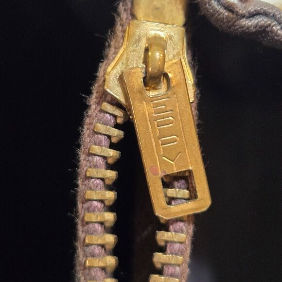 Vtg 50's Womens Handbag Faux Crocodile Embossed Satchel Gold Clasp Top Handle - Picture 7 of 12